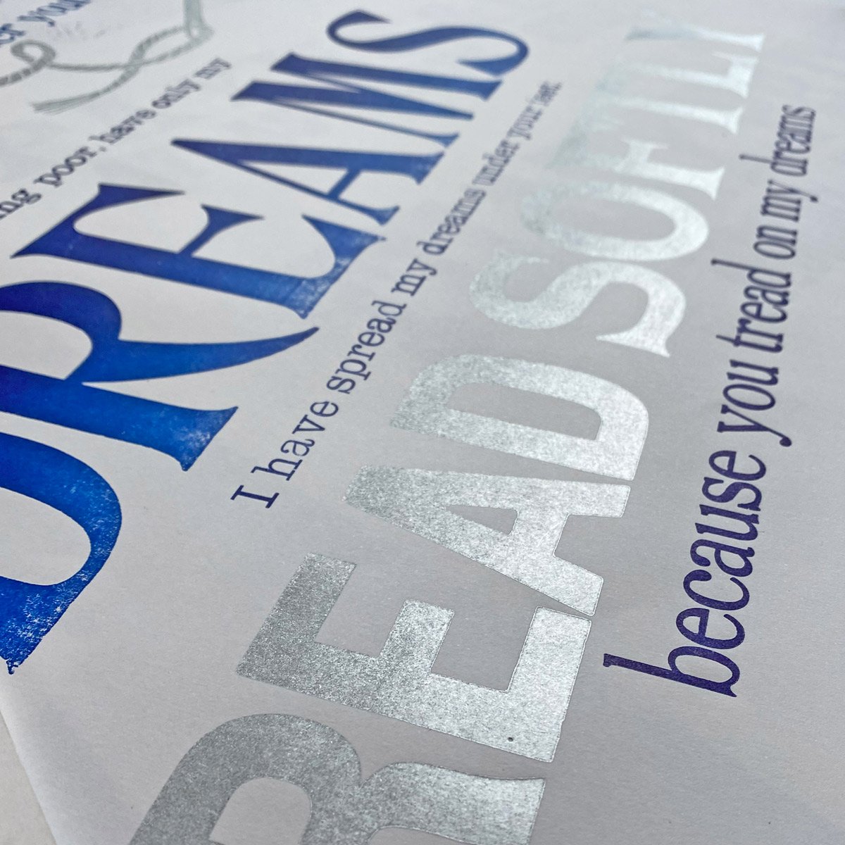 The Cloths of Heaven, Letterpress Poster - Image 3