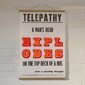 Telepathy, Letterpress Poster - Image 1