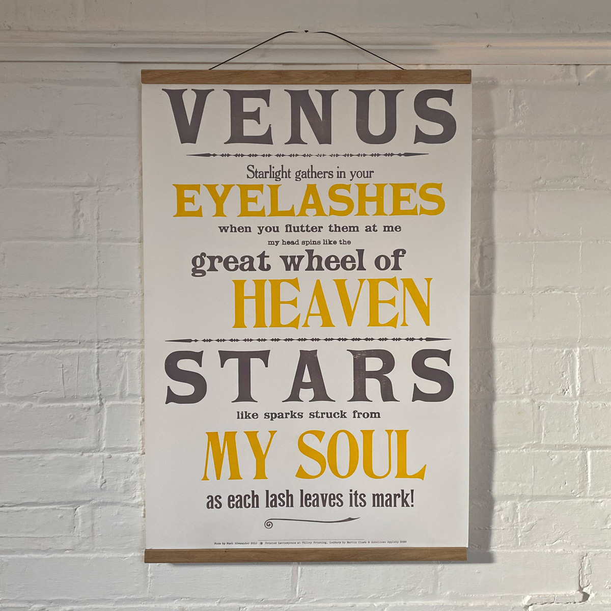 Venus, Letterpress Poster - Image 1