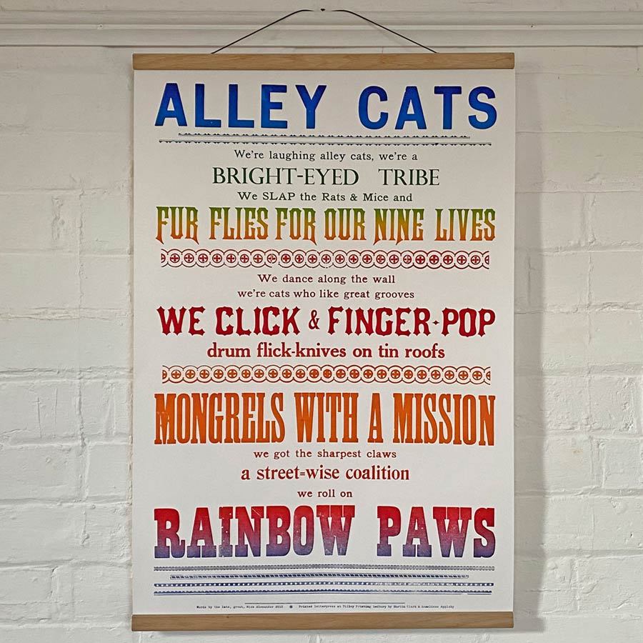 Alley Cats, Letterpress Poster - Image 1