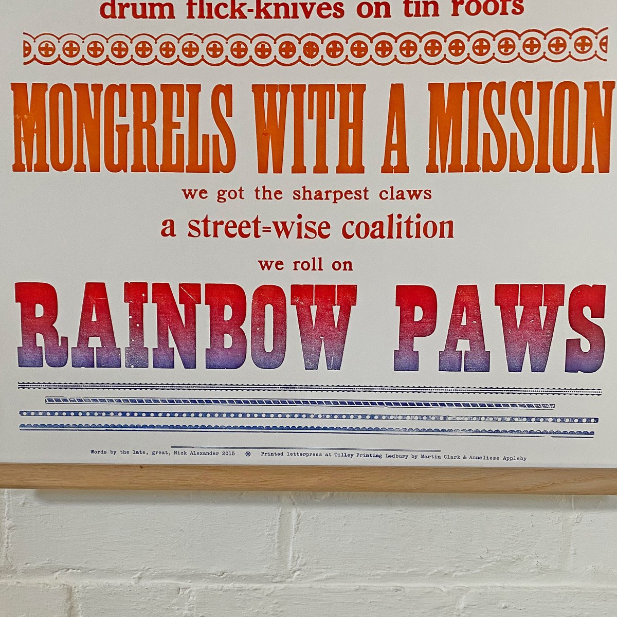 Alley Cats, Letterpress Poster - Image 3
