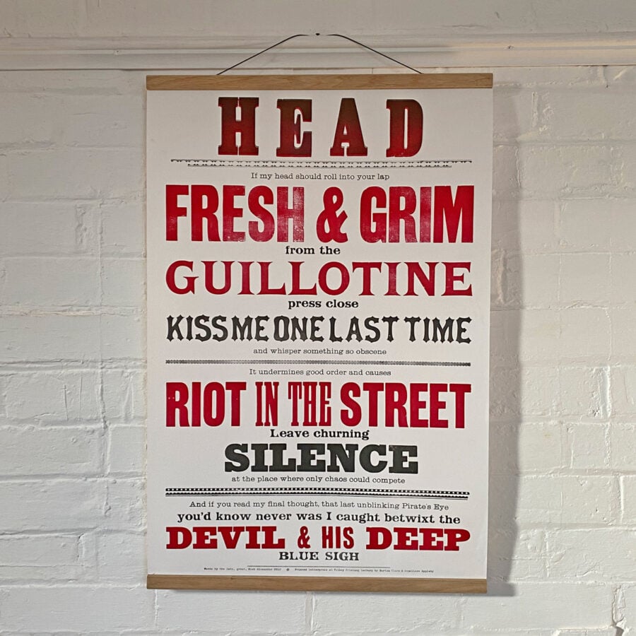 Head, Letterpress Poster