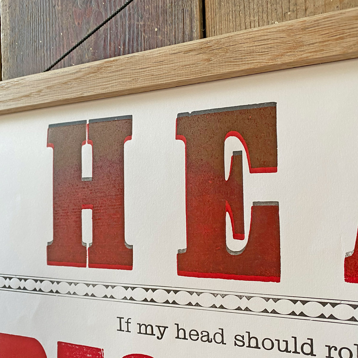 Head, Letterpress Poster - Image 3