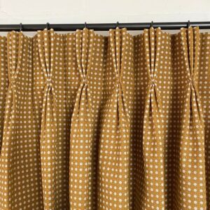 Triple Pleat Curtain Heading in Extra Wide Cane Weave Fabric