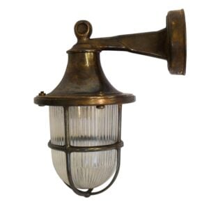 Brass Wall Lantern - Antique Finish - Image 1