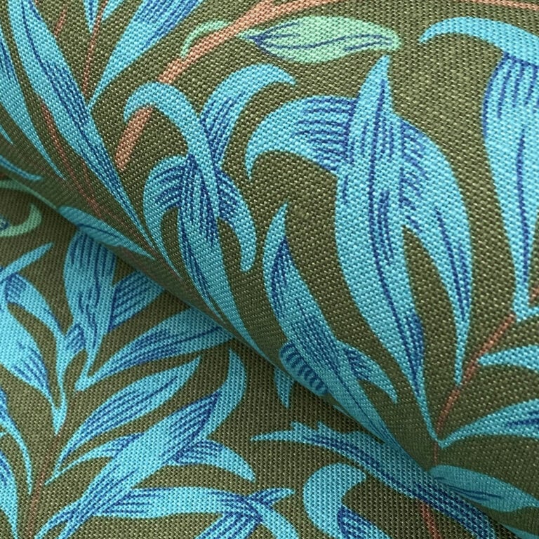 Ben Pentreath for Morris & Co: Willow Bough in Olive and Turquoise - Image 1