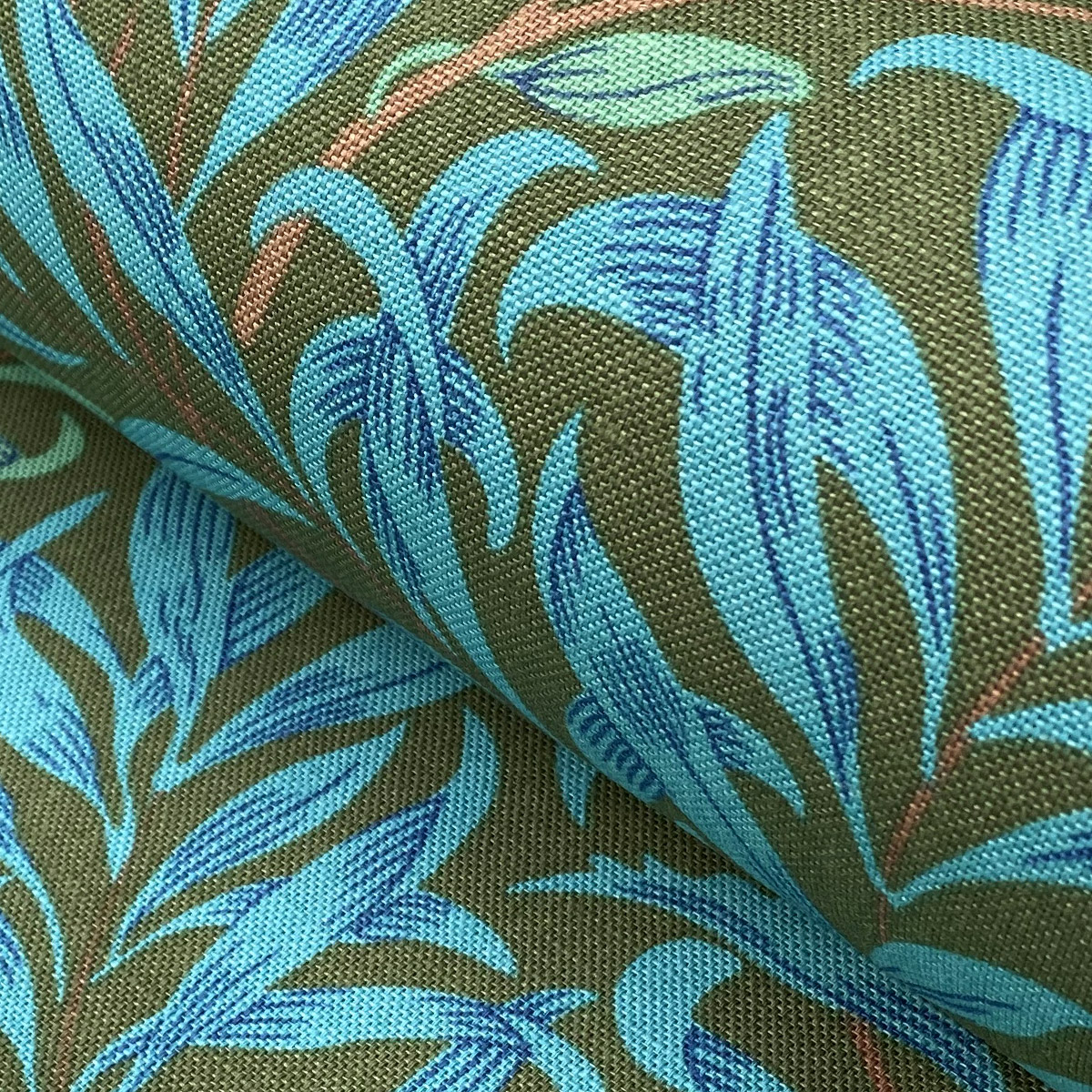 Ben Pentreath for Morris & Co: Willow Bough in Olive and Turquoise - Image 1