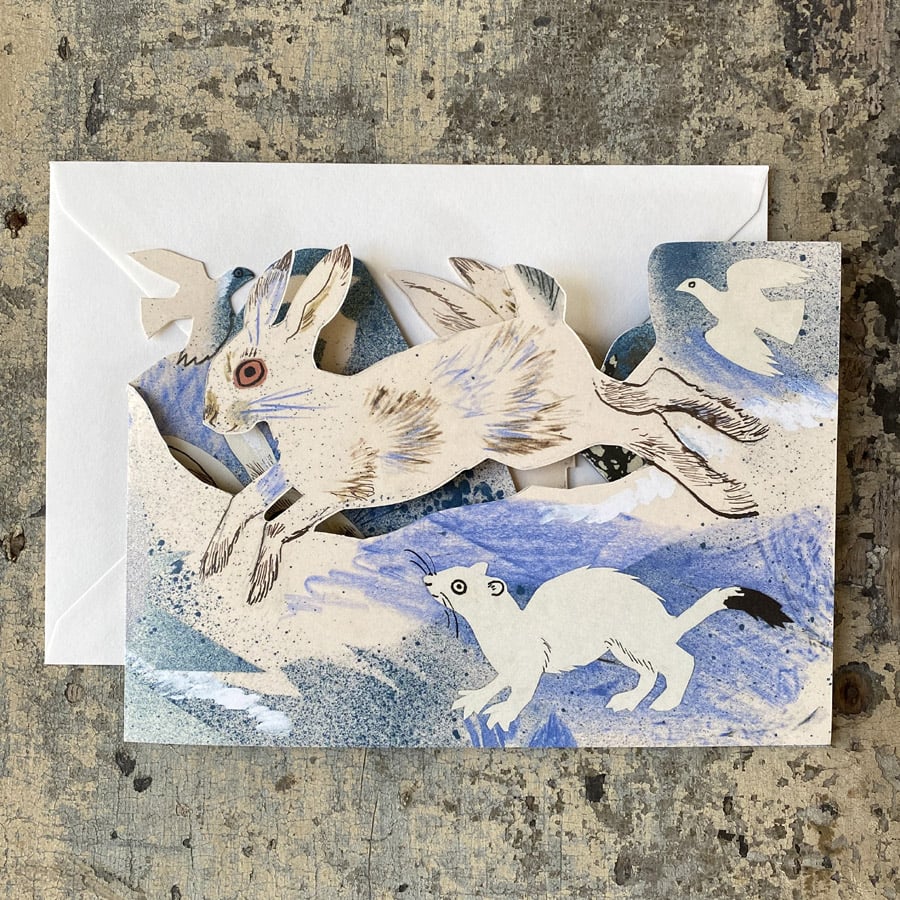 Mark Hearld Fold out Card - Winter Wildlife - Image 2
