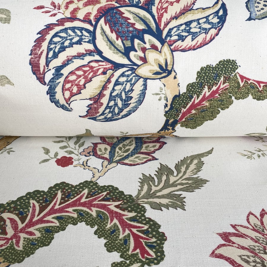 Yasmin on Ivory - Indigo, Red and Sage - Image 3