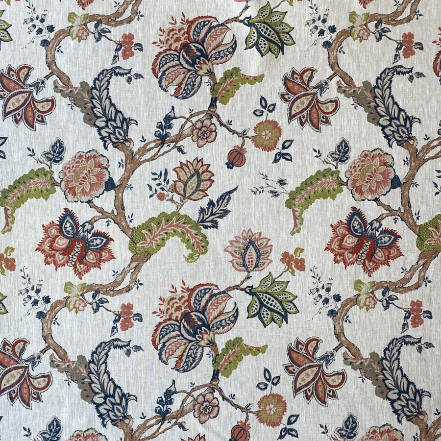 Yasmin Linen - Indigo and Red - Image 2