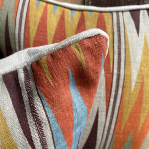 Zhivago Cushion - Sage Green and Mineral Blue - Image 2