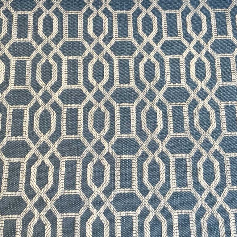 Upholstery Fabric Lattice - Airforce Blue - Image 3