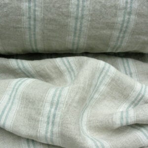 Washed Linen Oland Stripe - Seagreen - Image 2