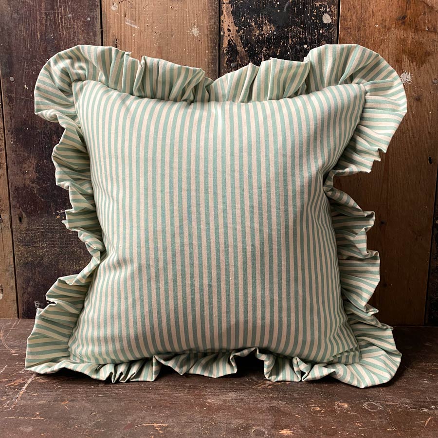 Alpha Stripe Ruffle Cushions - Image 4