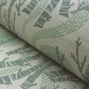 Angie Lewin Birch Tree Sun - Sea Mist and Duck Egg - Image 1