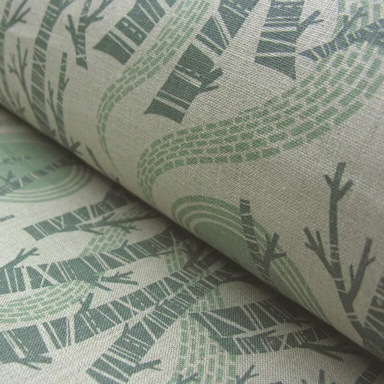 Angie Lewin Birch Tree Sun - Sea Mist and Duck Egg