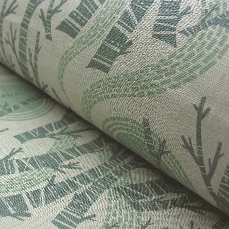 Angie Lewin Birch Tree Sun - Sea Mist and Duck Egg