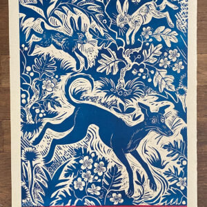 Mark Hearld Papier Dominote - Blue Whippet - Image 2