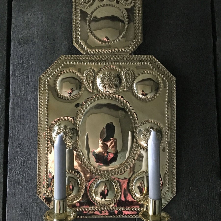 Brass Wall Sconce - Double Candle - Image 1