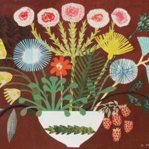 Burgundy Bouquet Print by Jo Waterhouse - Image 1