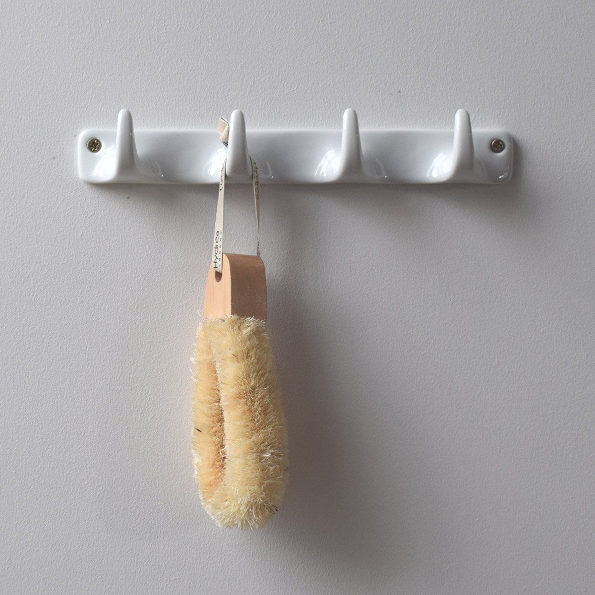 White Ceramic Bathroom Hook Quadruple - Image 1