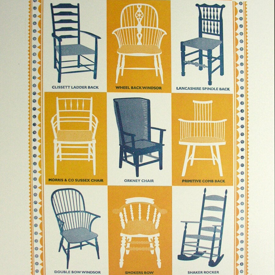 Country Chairs, Unframed Print by James Brown