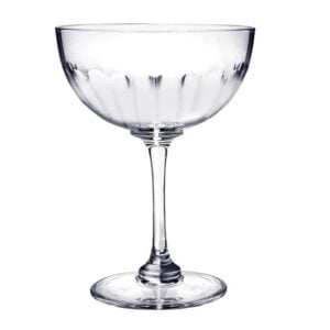 Pair of Crystal Champagne Saucers - Lens Design - Image 2