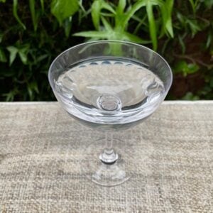 Pair of Crystal Champagne Saucers - Lens Design - Image 4