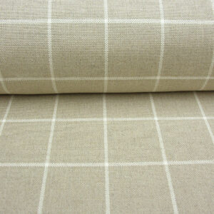 Linen Check - Oatmeal - Image 3