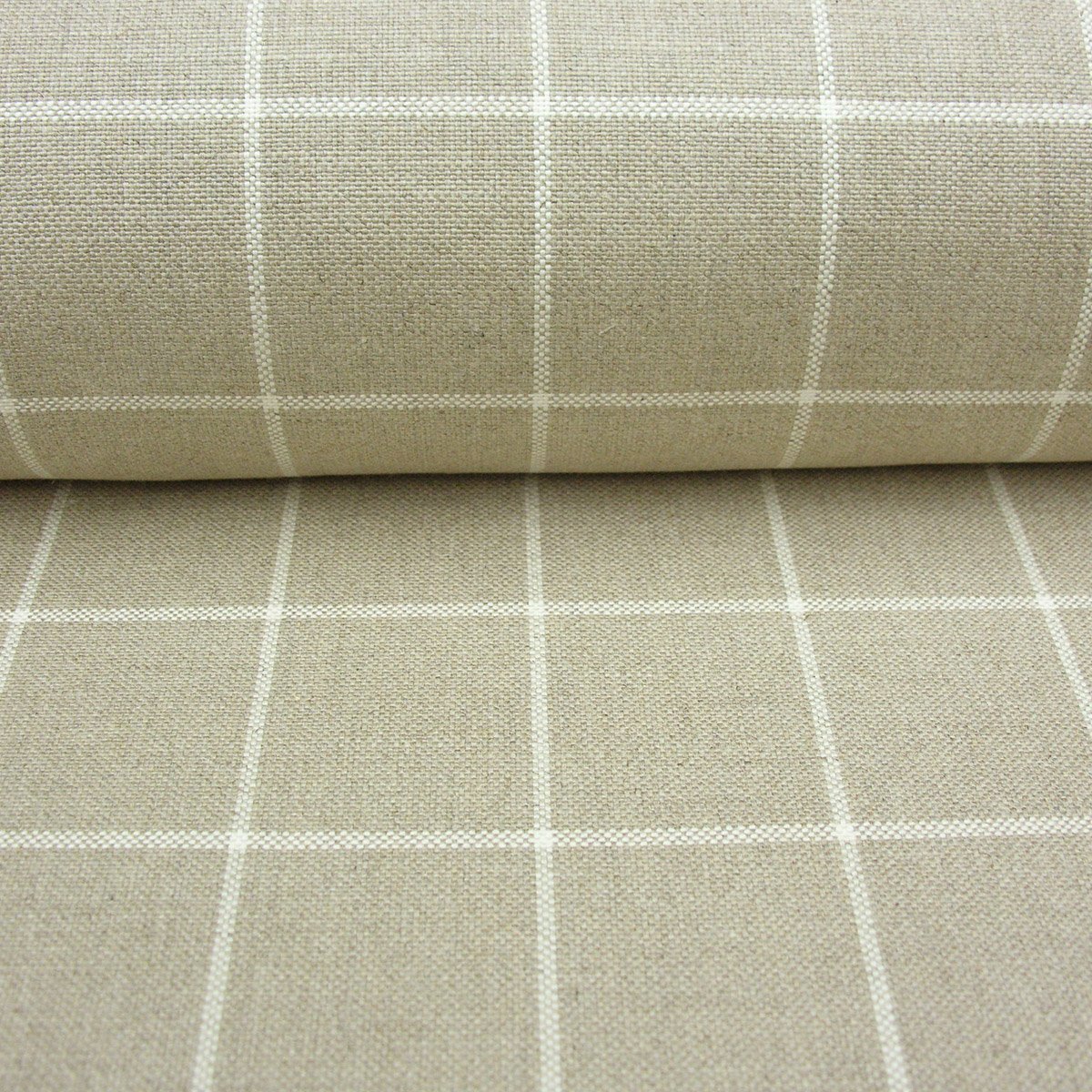 Linen Check - Oatmeal - Image 3