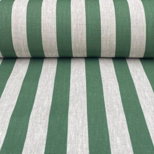 Beta Linen Stripe - Dark Green - Image 3