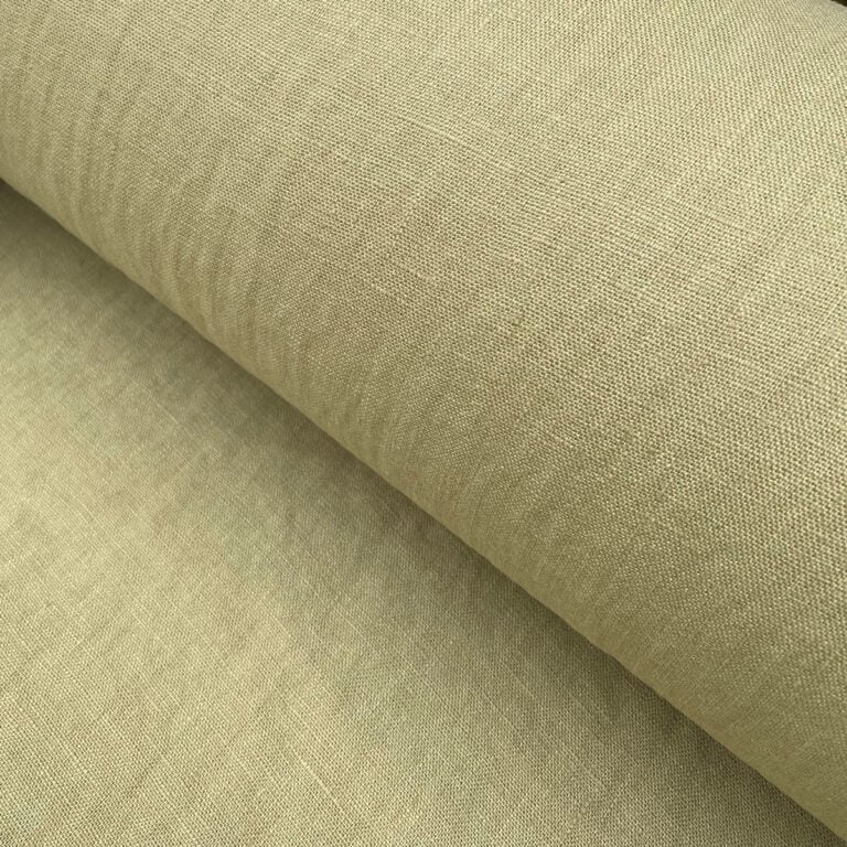 Washed Linen Khaki Green - Image 4
