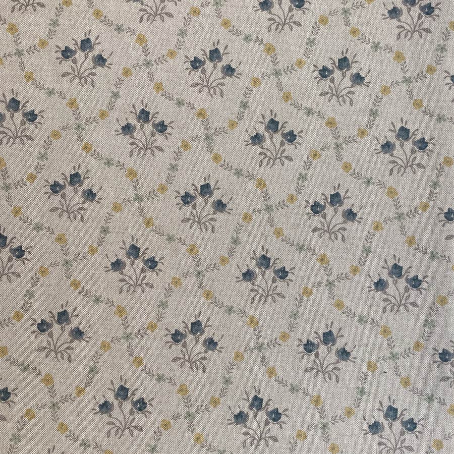 Florence - Indigo & Gold on Natural - Image 2