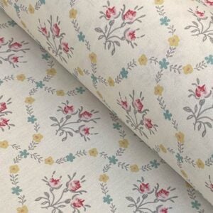 Florence - Pink & Seagreen on Ivory - Image 1