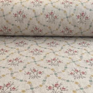 Florence - Pink & Seagreen on Natural - Image 3