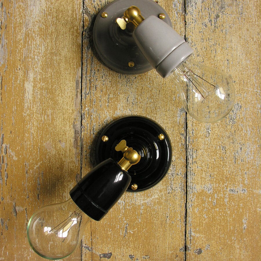 Adjustable Ceramic Wall Light: Black - Image 3