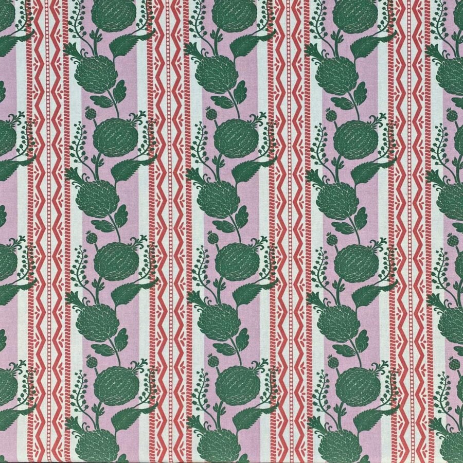 Haddon Stripe - Pink and Leaf Green - Image 2