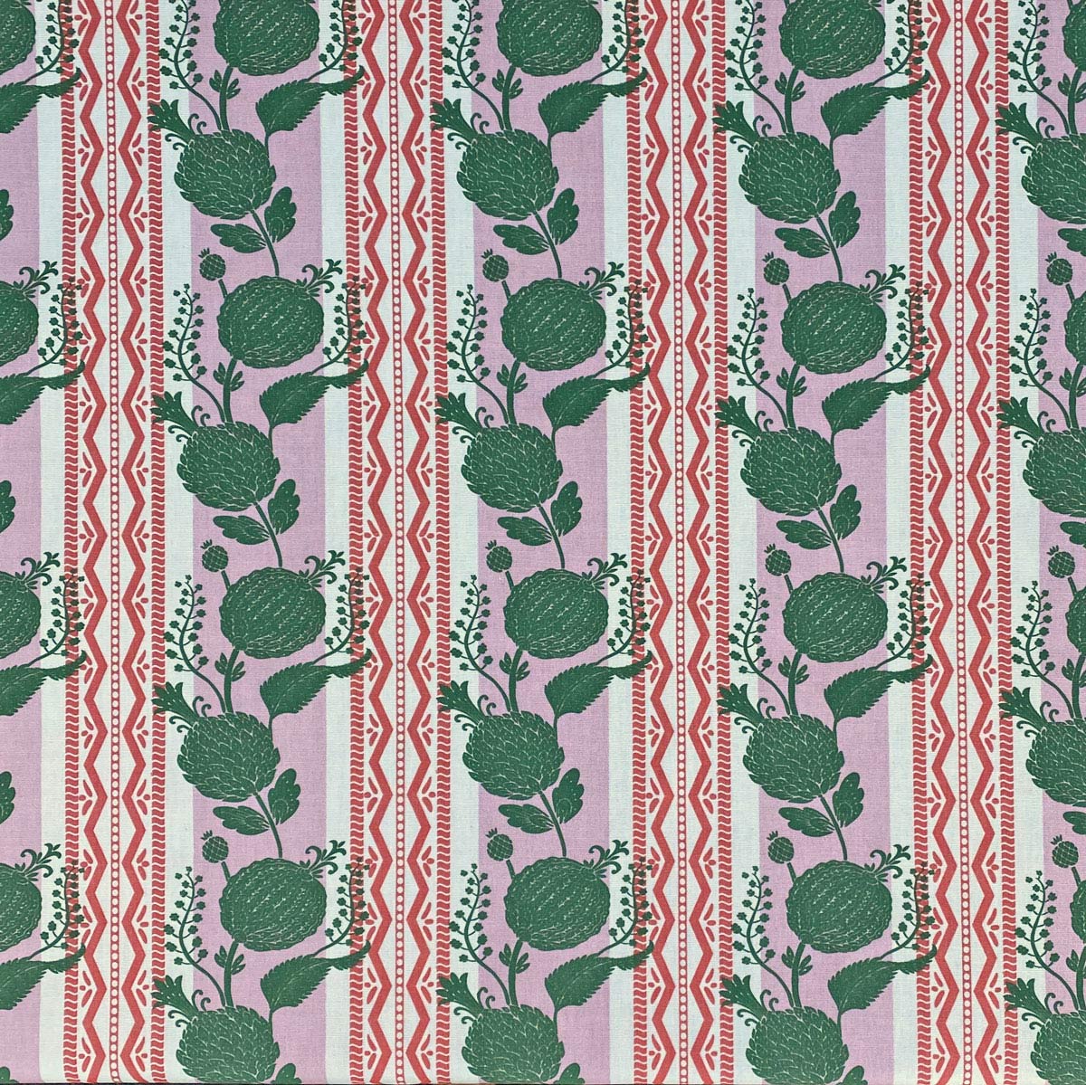 Haddon Stripe - Pink and Leaf Green - Image 2
