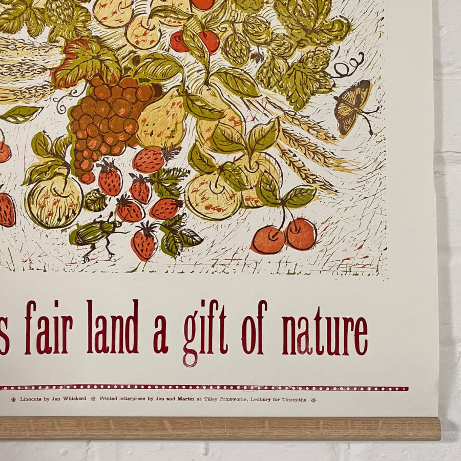 Herefordshire Cornucopia, Letterpress Poster Jen Whiskerd - Image 5