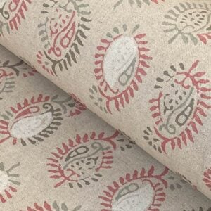 Extra Wide Indus - Coral on Natural - Image 1