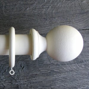 35mm Painted Curtain Pole Set - Ivory - Image 2