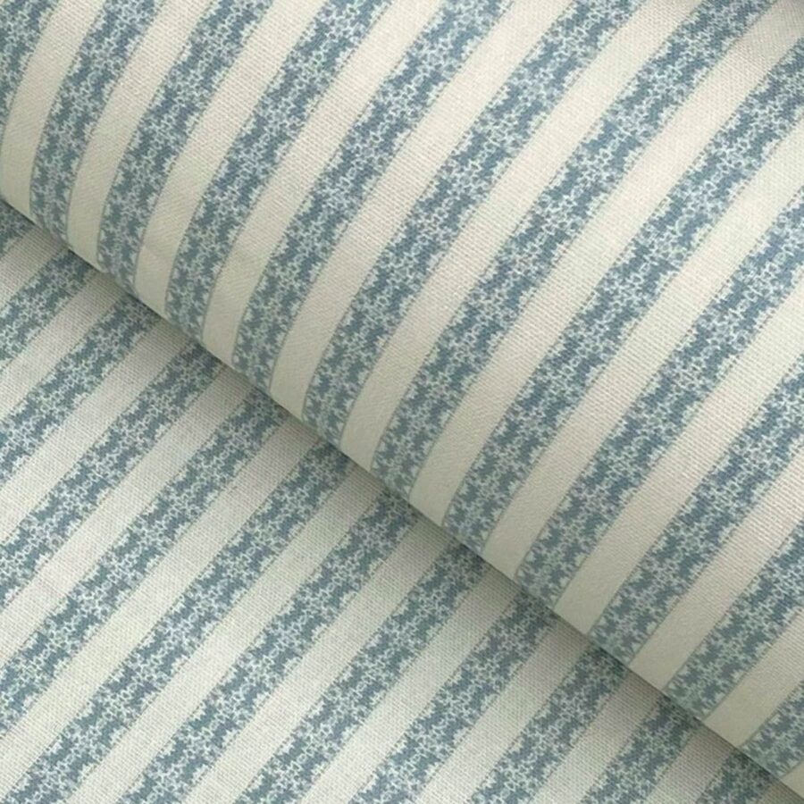 Keswick Stripe - Duckegg and Ivory