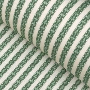 Keswick Stripe - Leaf Green and Ivory