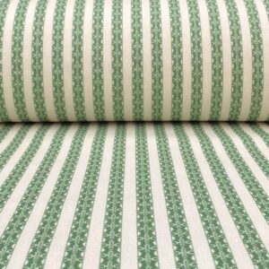 Keswick Stripe - Leaf Green and Ivory - Image 3
