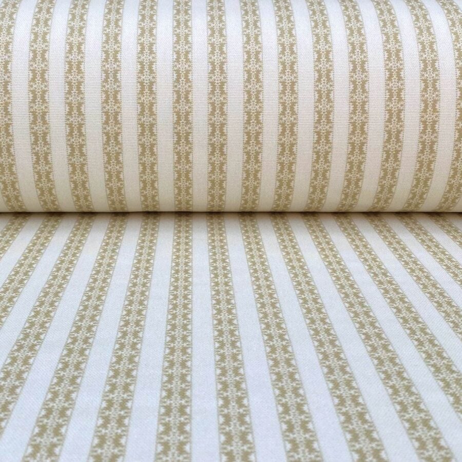 Keswick Stripe - Soft Gold and Ivory - Image 3