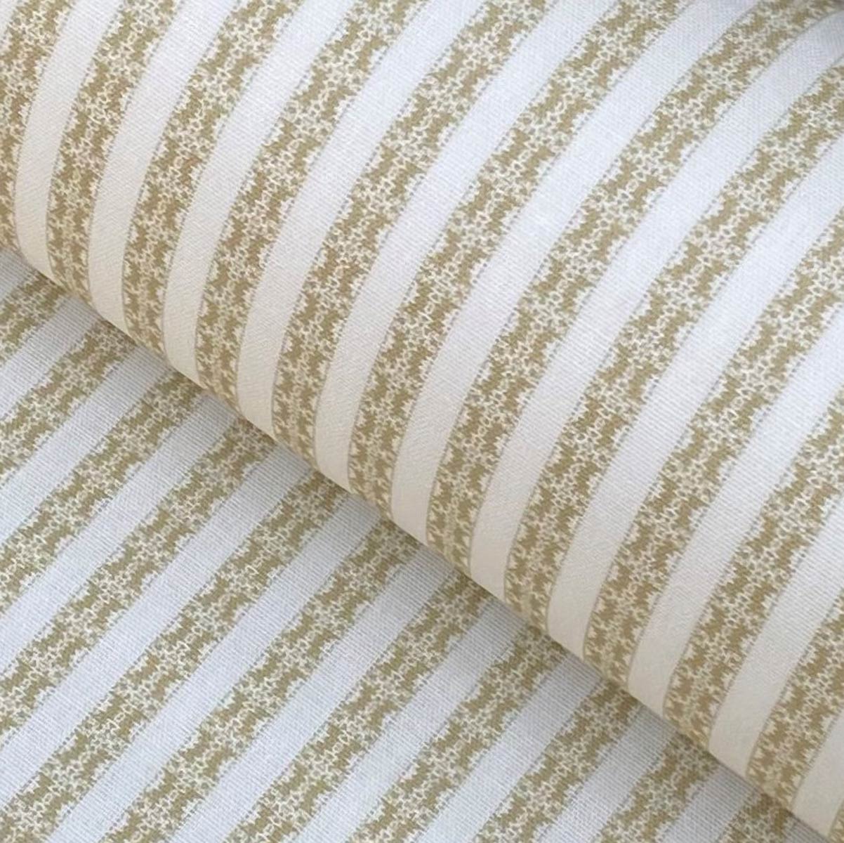 Keswick Stripe - Soft Gold and Ivory - Image 1