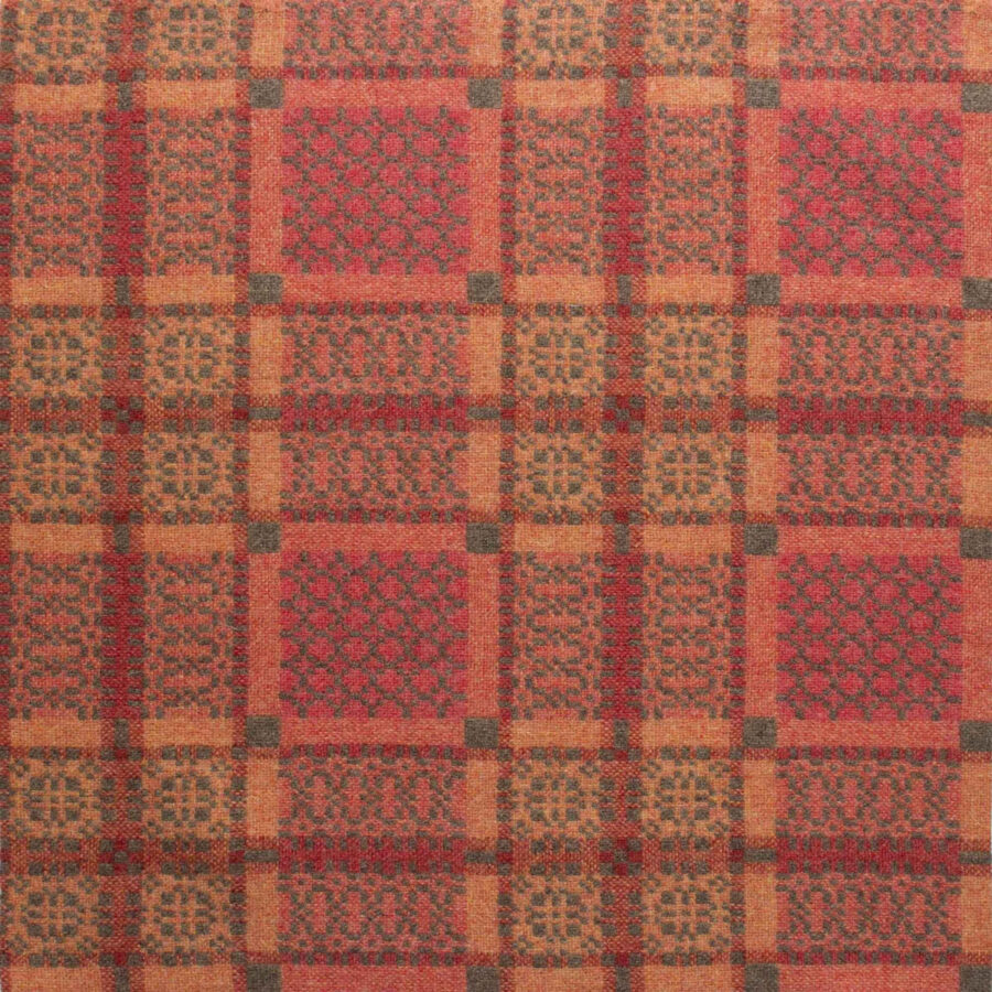 Knot Garden Welsh Single Blanket - Copper - Image 3
