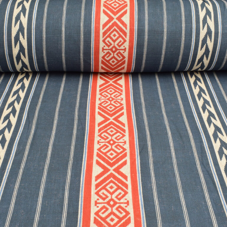 Kolomyya Linen Stripe - Indigo - Image 3