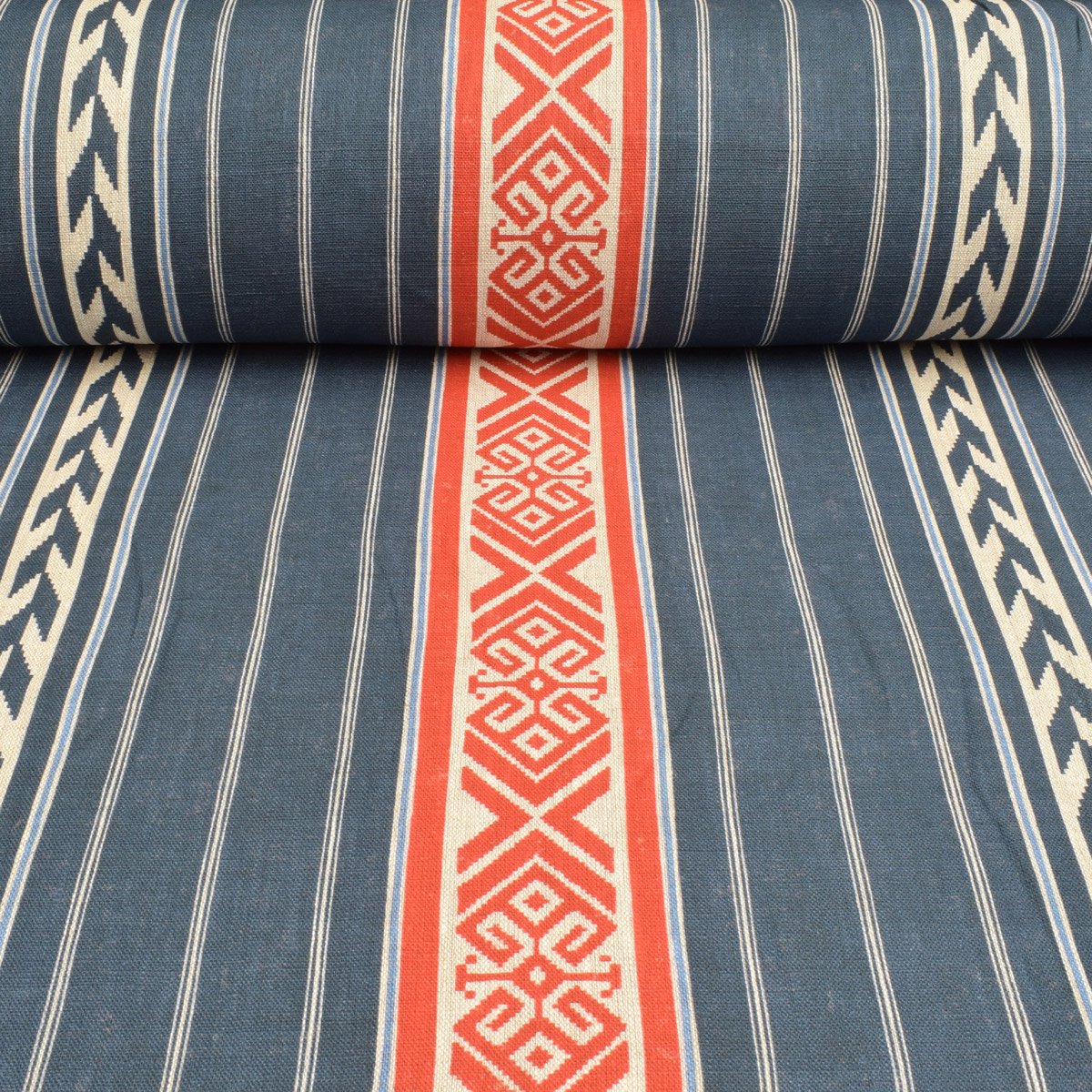 Kolomyya Linen Stripe - Indigo - Image 3