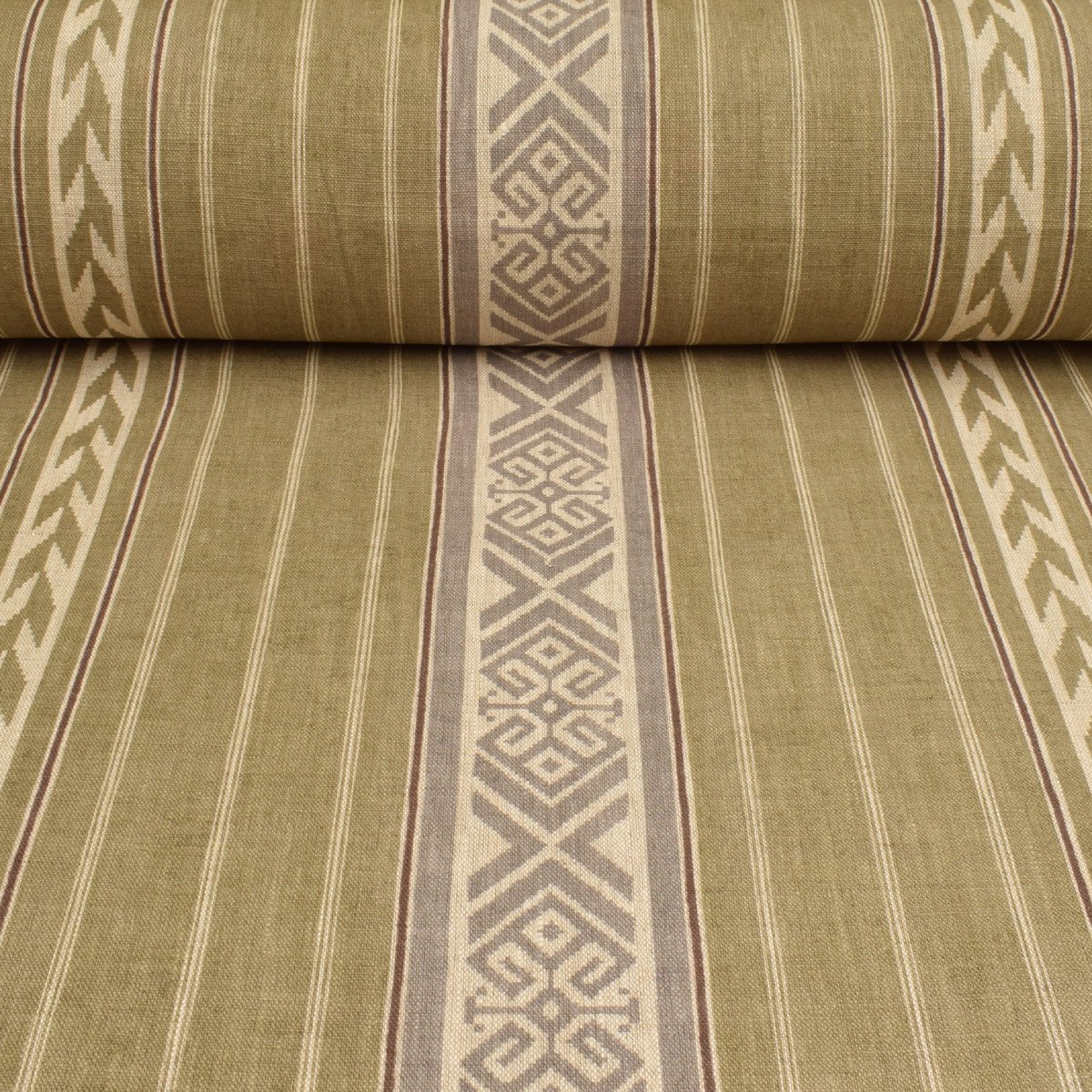 Kolomyya Linen Stripe - Sage - Image 3